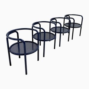 Nachtblaue Locus Solus Stühle von Gae Aulenti für Poltronova, 1960er, 4 . Set