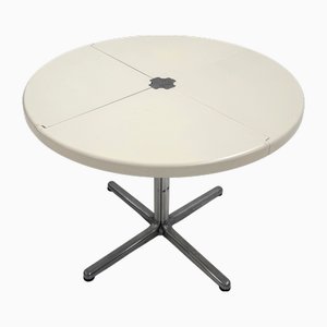 Weißer Plana Klapptisch von Giancarlo Piretti für Castelli, 1970er