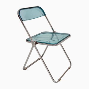 Chaise Pliante Plia Bleue par Giancarlo Piretti pour Anonima Castelli, 1960s