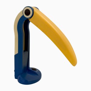 Lámpara tucán en azul y amarillo de HT Huang para Huanglite, años 80