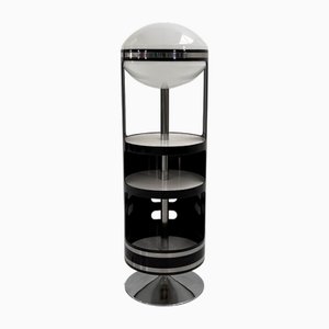 Meuble de Bar Rotatif avec Lampe dans le style de Joe Colombo, 1960s