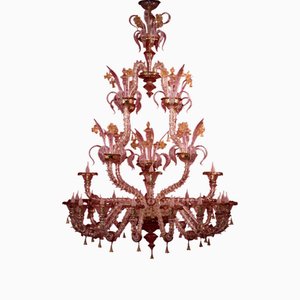 Lámpara de araña de Murano de Atelier Iskra para Ribes the Art of Glass