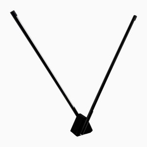 Lampadaire Sistema Flu Noir par Rodolfo Bonetto pour Luci Italia, 1980s