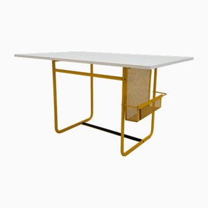 Bureau à Dessin en Fil de Fer Jaune, 1980s