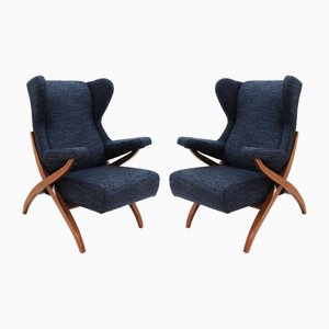Mid-Century Modern Fiorenza Armlehnstühle von Franco Albini für Arflex, Italien, 1950er, 2er Set