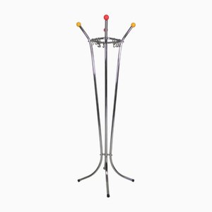 Vintage Chrome Coat Rack with Colored Balls, 1950s