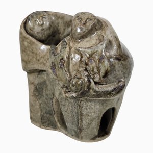 Sculptural Sandstone Lamp by Annie Maume, France, 1970s
