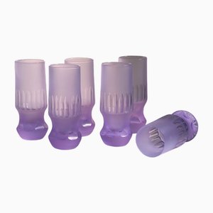 Space Age Alexandrite Longdrink Glasses, 1970s, Set of 6