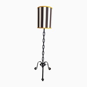 Brutalist Wrought Iron Floor Lamp in the style of Franz West, 1950s