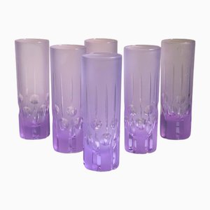 Space Age Alexandrit Longdrink Gläser, Italien, 1970er, 6 . Set