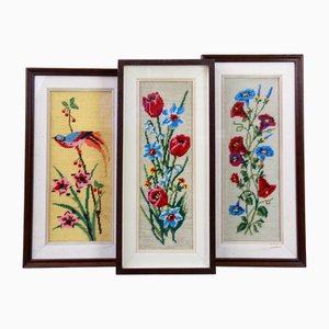 Panneaux Half Cross Stitch Vintage, Italie, 1970s