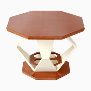 Tavolino Space Age con portabottiglie, Italia, anni '70