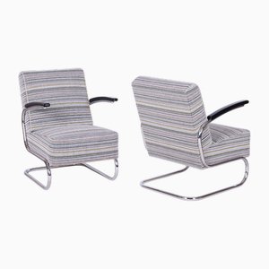 Bauhaus Armchairs attributed to W. Gispen for Mücke-Melder, Czech, 1930s, Set of 2