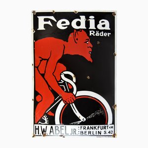 Art Deco Enamel Advertising Sign, 1930s