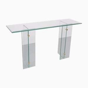 Full Glass Console Table, France, 1970s
