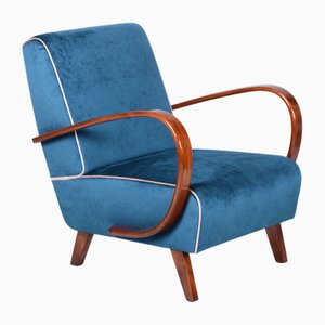 Poltrona Art Deco modello C attribuita a J. Halabala per Up Závody, Repubblica Ceca, anni '40