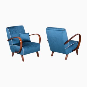 Fauteuils Art Déco attribués à J. Halabala pour Up Závody, République Tchèque, 1940s, Set de 2