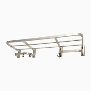 Vintage Wandgarderobe aus Aluminium, 1930er