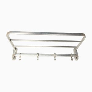 Vintage Wandgarderobe aus Aluminium, 1930er