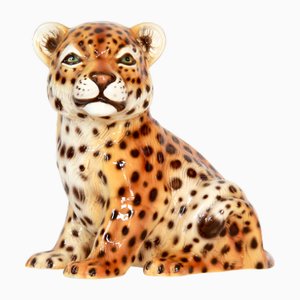 Vintage Keramik Leopard von Bassano Ceramiche, Italien, 1970er
