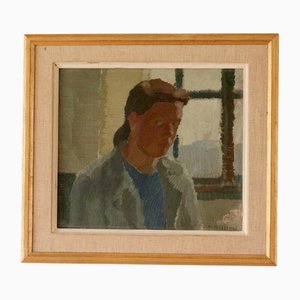 Ulla Ruuth Haglund, Portrait, 1960s, Oil on Panel