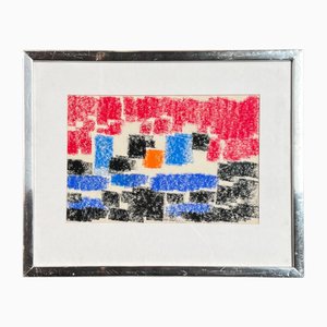 Andre Van Der Vossen, Composition, 1950s, Pastel Drawing