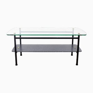 Vintage French Glass Coffee Table, 1960