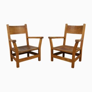Brutalist Armchairs, 1970s, Set of 2