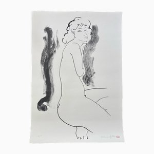 Alain Bonnefoit, Grand Nu Japonais Style Sumi-E, 1991, Lithographie