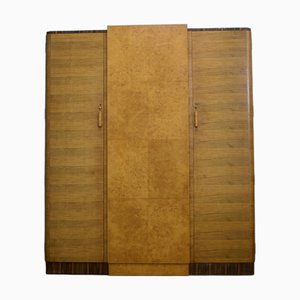 Art Deco Burr Walnut Wardrobe, 1930s