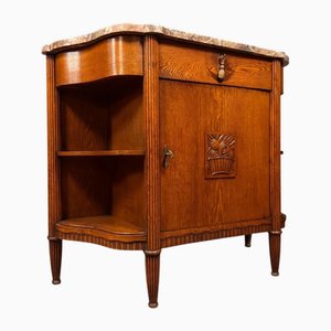 Art Nouveau Oak Sideboard Serving Trolley in the style of Dufresne, 1900