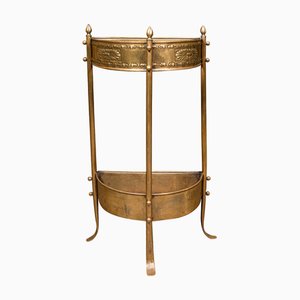 Antique English Brass Demi-Lune Stick Loop, 1900