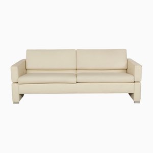 Tomo 2-Seater Sofa in Cream Leather from Brühl