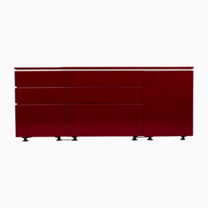 Red High Gloss Wooden Cube Sideboard from Interlübke