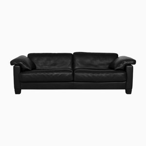 DS-17 3-Sitzer Sofa aus schwarzem Leder von de Sede