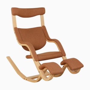 Gravity Balans Rocking Chair in Brown Fabric by Peter Opsvik for Varier