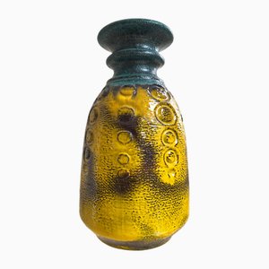 Gelbe Fat Lava Bodenvase von Carstens Keramik, 1970er