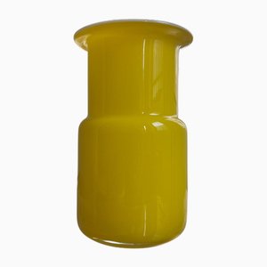 Yellow Glass Vase by Michael Bang for Holmegaard