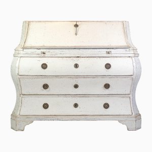 Gustavian Grey Painted Chatol with 4 Drawers, 1790s
