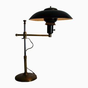 Italienische Mid-Century Tischlampe aus Messing & Metall, 1960er