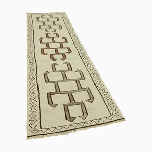 Alfombra de corredor Kilim vintage