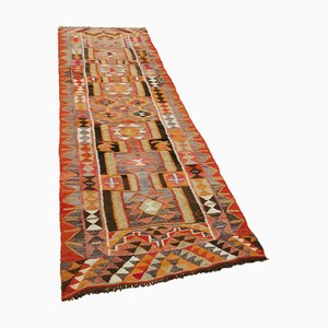 Alfombra de corredor Kilim vintage