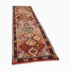 Alfombra de corredor Kilim vintage