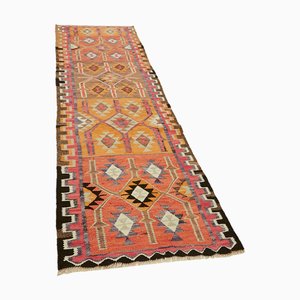 Alfombra de corredor Kilim vintage
