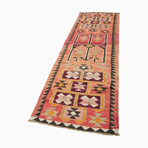 Alfombra de corredor Kilim vintage
