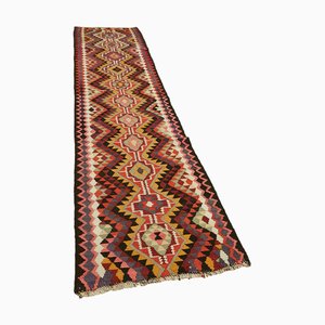 Alfombra de corredor Kilim vintage