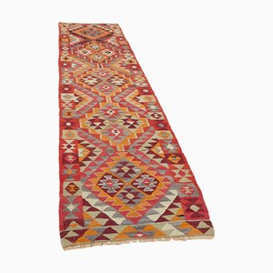 Alfombra de corredor Kilim vintage
