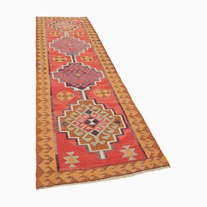 Alfombra de corredor Kilim vintage