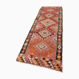 Alfombra de corredor Kilim vintage