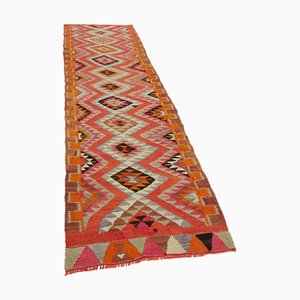 Alfombra de corredor Kilim vintage